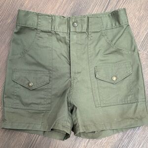 Kids Olive Green Utility Shorts